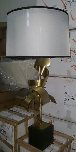 Brass Curl Table Lamp
